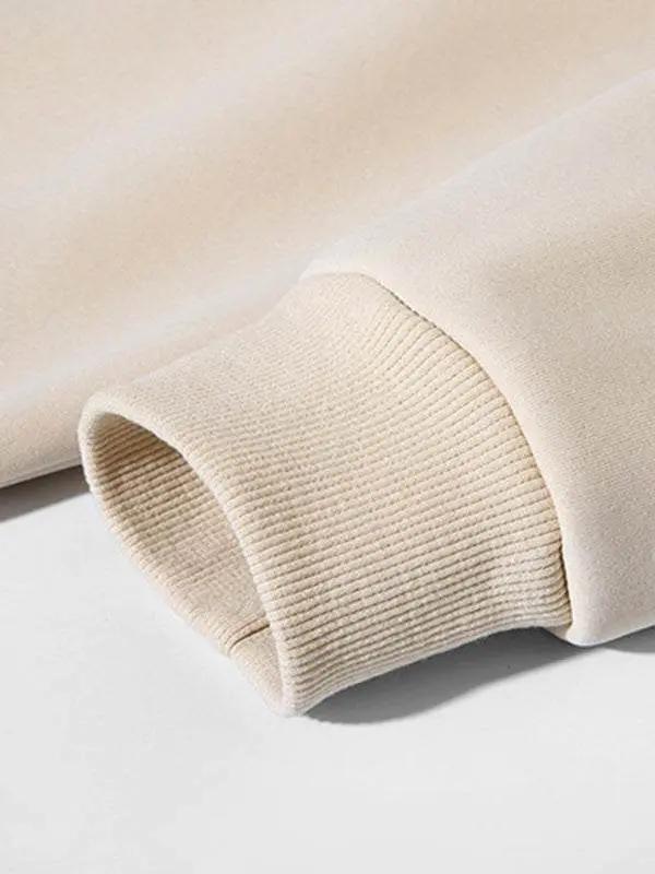Classic Men's Solid Color Long Sleeve Crewneck Sweatshirt for All Seasons - MENLL
