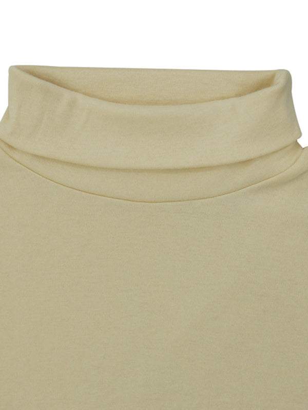 Stylish Men's High Collar Long Sleeve Turtleneck Tee for Effortless Layering - MENLL