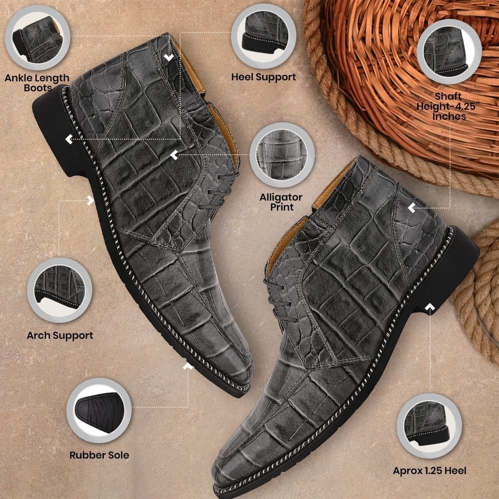 Liam Genuine Leather Lace-Up Style Boots for Men - MENLL