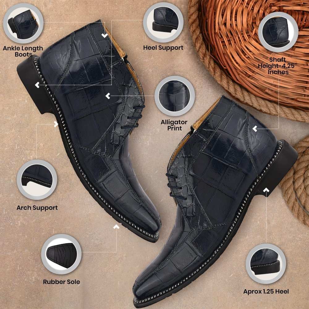 Liam Genuine Leather Lace-Up Style Boots for Men - MENLL