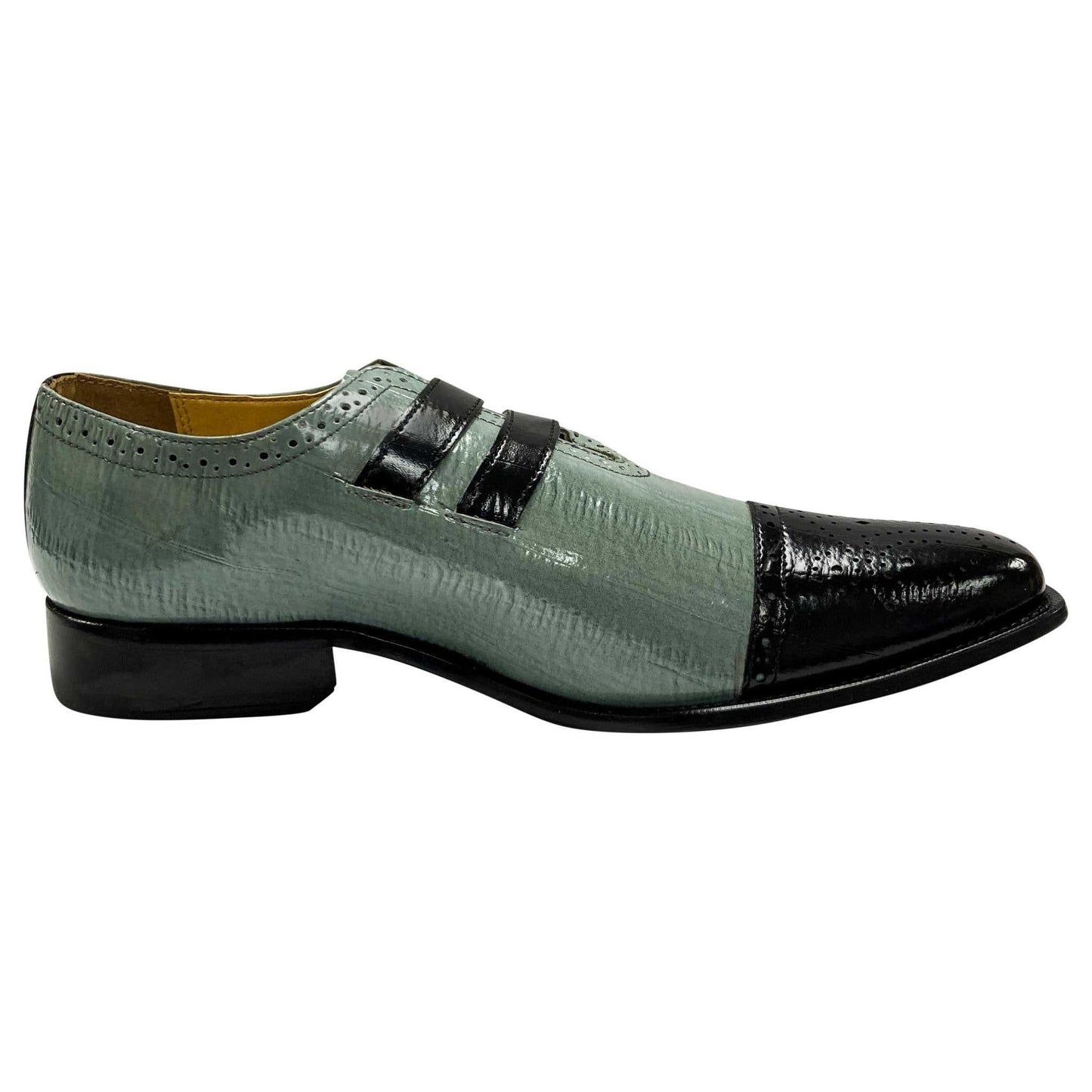 LIBERTYZENO Men's Double Buckle Monk Strap Leather Dress Shoes - MENLL