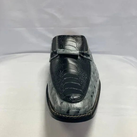 LIBERTYZENO Mens Genuine Leather Lizard Print Loafers $ Slip on Tassel Moccasins