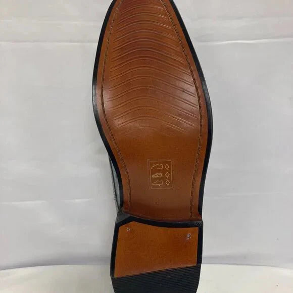 LIBERTYZENO Mens Genuine Leather Lizard Print Loafers $ Slip on Tassel Moccasins
