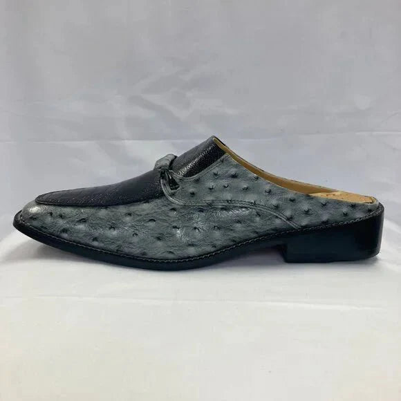 LIBERTYZENO Mens Genuine Leather Lizard Print Loafers $ Slip on Tassel Moccasins