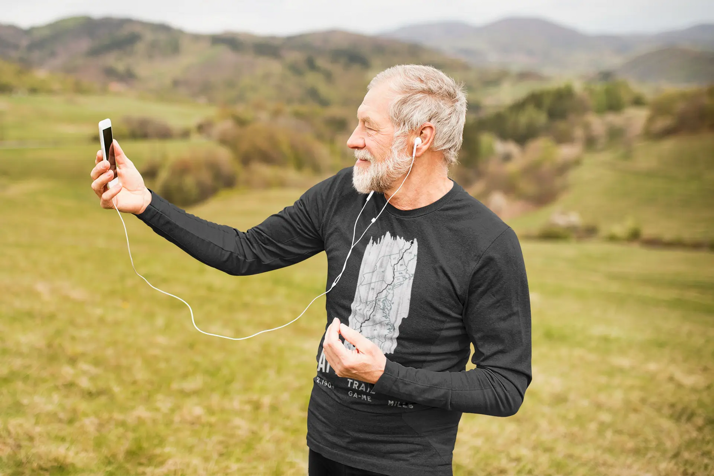 Park Service Apparel White Blaze Unisex Hiking Long Sleeve Performance Shirt - Breathable, Quick-Dry by Park Service Apparel