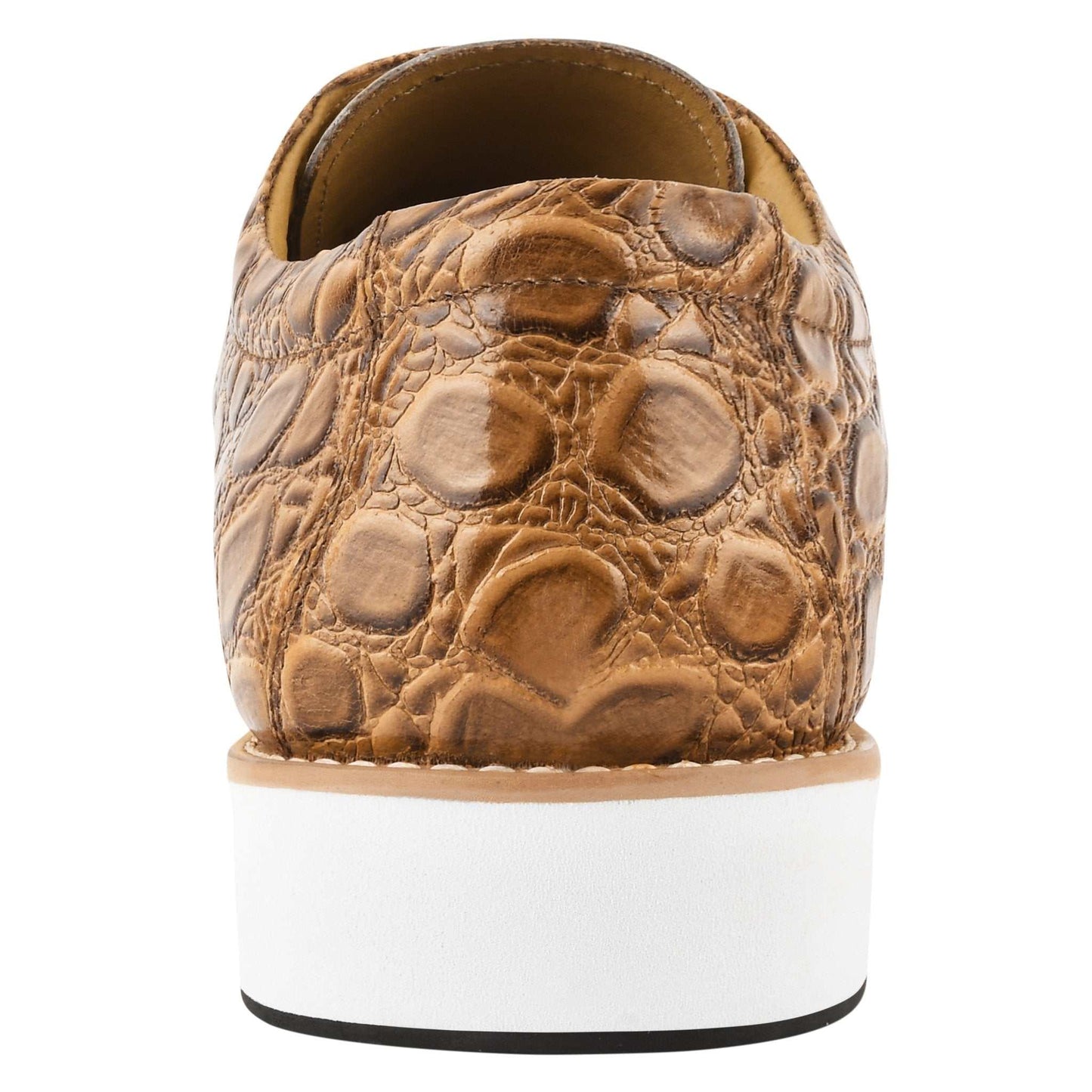 Lucky mens oxford croco lizard print casual shoes - MENLL