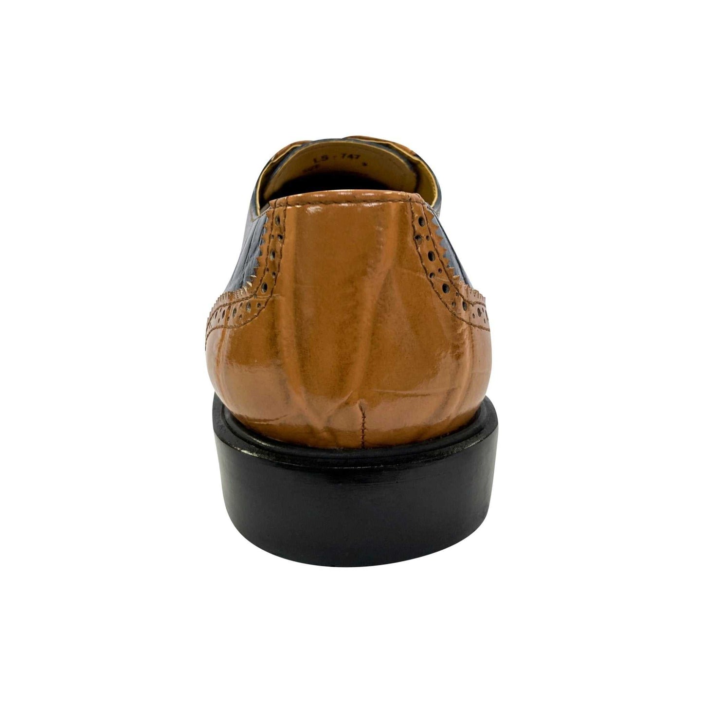 Macon Leather and Suede Crocodile Printed Oxford Dress Shoes - MENLL