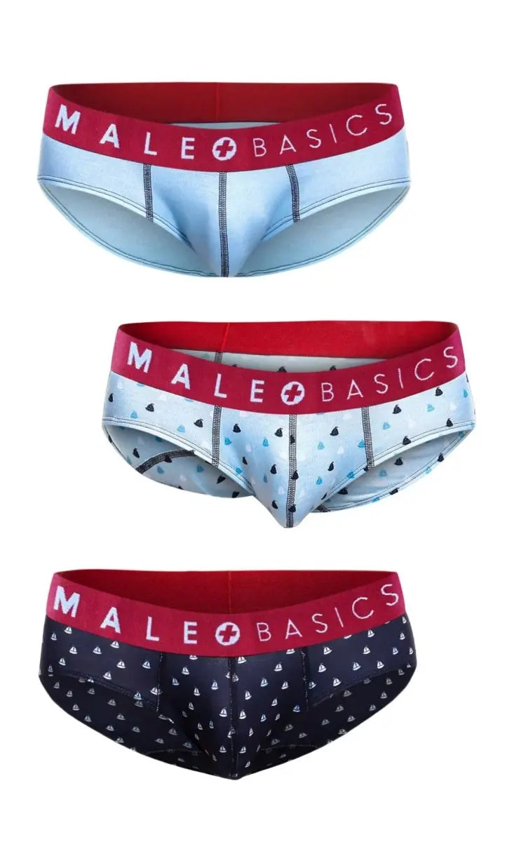 MaleBasics 3-Pack Brief Prints Boats by Malebasics
