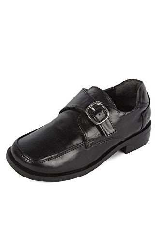 Martin Leather Oxford style buckle shoes for kids with hand-finished leather, square toe, and premium rubber sole.