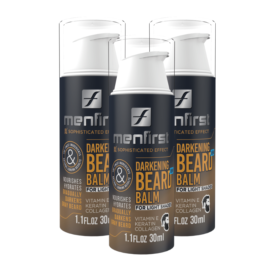 Menfirst - Darkening Beard Balm - Nourishes and Conditions - 1 Pack - 1.1 Oz Each - MENLL
