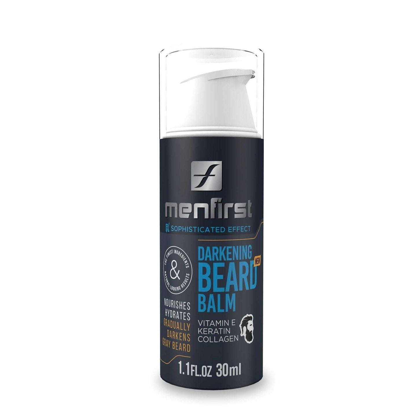 Menfirst Darkening Beard Balm 1.1 oz - Nourishes, Conditions, Gradually Darkens Gray Beard