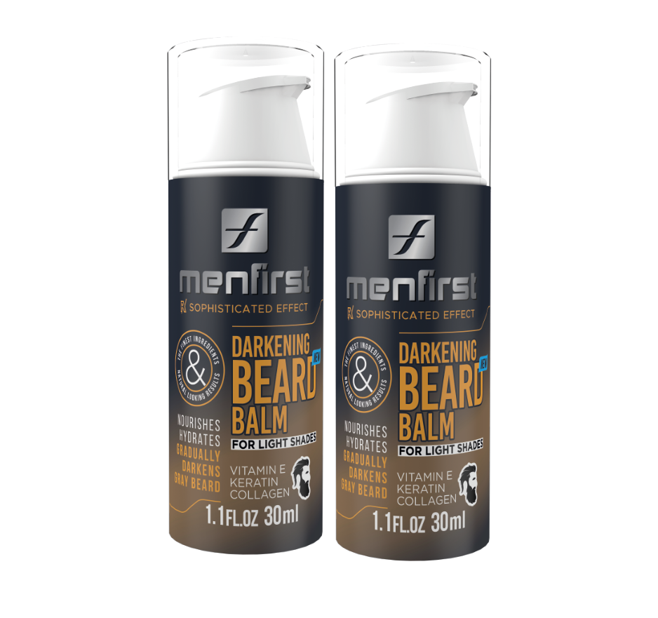 Menfirst - Darkening Beard Balm - Nourishes and Conditions - 1 Pack - 1.1 Oz Each - MENLL
