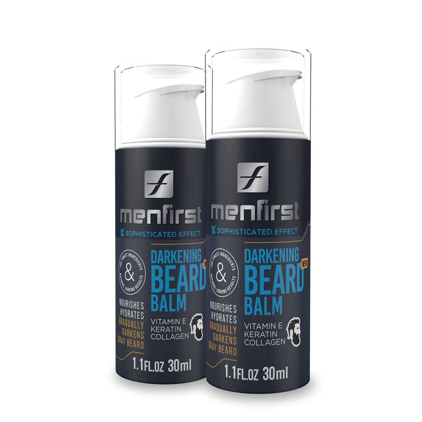Menfirst Gradual Gray Beard Balm 2 Pack, Natural Darkening Formula, 1.1 Oz Each.