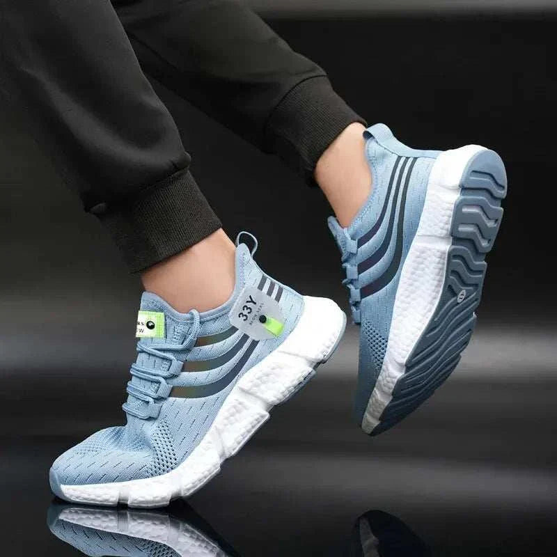 Men's casual sport shoes, breathable and lightweight mesh sneakers for running and walking.