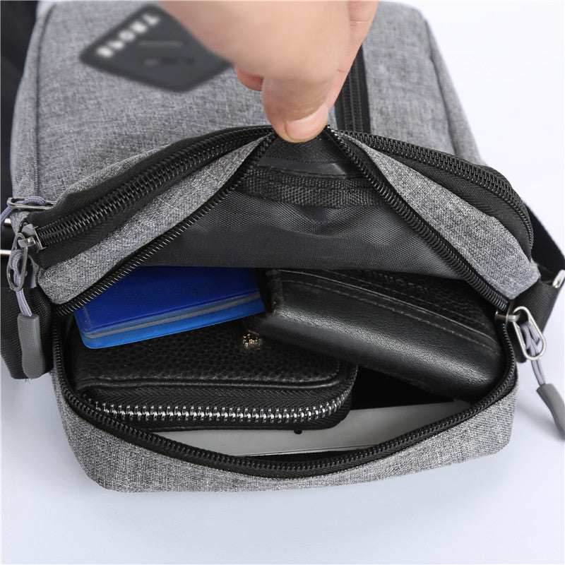 MENLL Waterproof Crossbody Bag Men's Everyday Sport Bag Organized Storage by MENLL