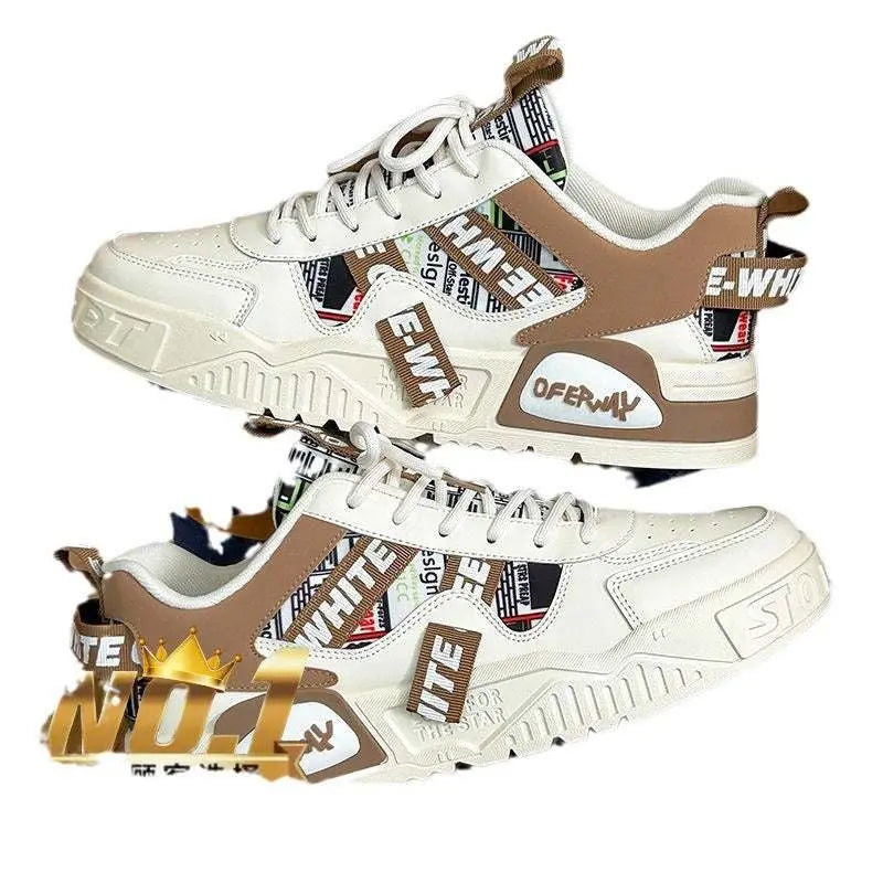 Elevate Your Style: Men's Chic Leather Platform Sneakers - MENLL