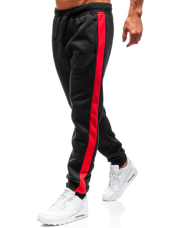 Chic Men's Casual Stitch Detail Pencil Trousers for Effortless Style - MENLL