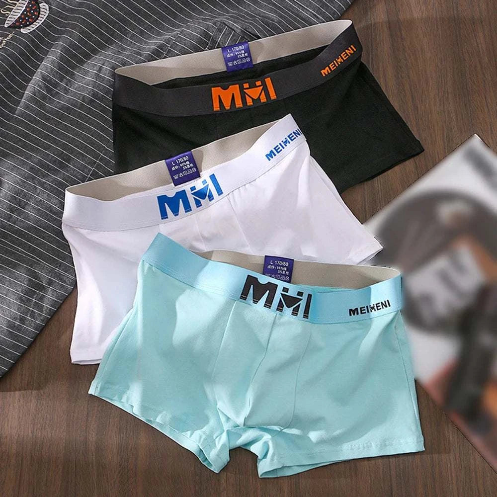 Ultimate Comfort Men's Cotton Boxer Briefs with Breathable Design - MENLL