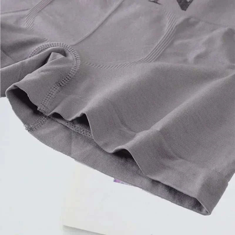 Stylish Comfort: Men's Trendy Letter Print Boxer Briefs - MENLL