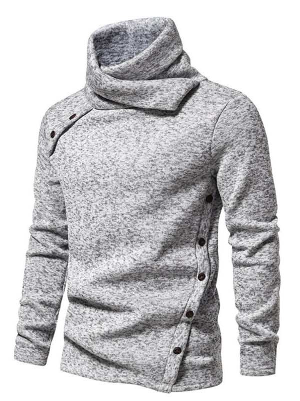 Chic British High-Neck Warmth: Casual Pile Collar Top for Effortless Style - MENLL