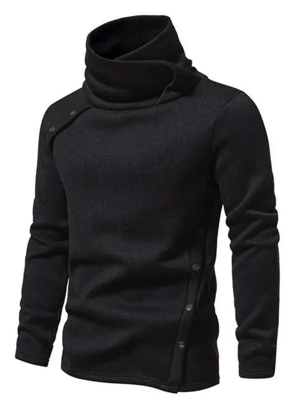 Chic British High-Neck Warmth: Casual Pile Collar Top for Effortless Style - MENLL