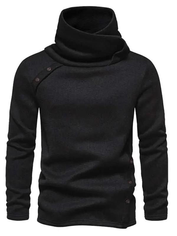 Chic British High-Neck Warmth: Casual Pile Collar Top for Effortless Style - MENLL