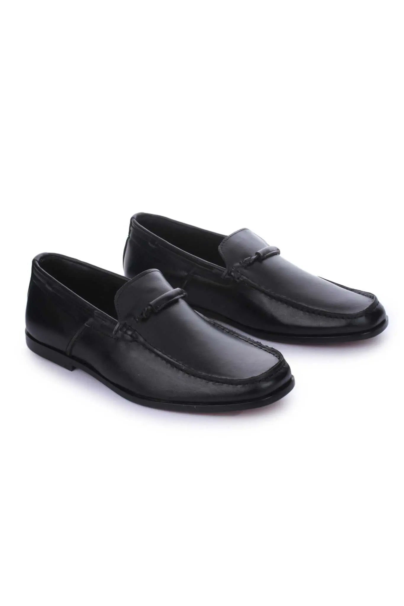 Men's Leather Moccasin Toe Business Loafers - MENLL