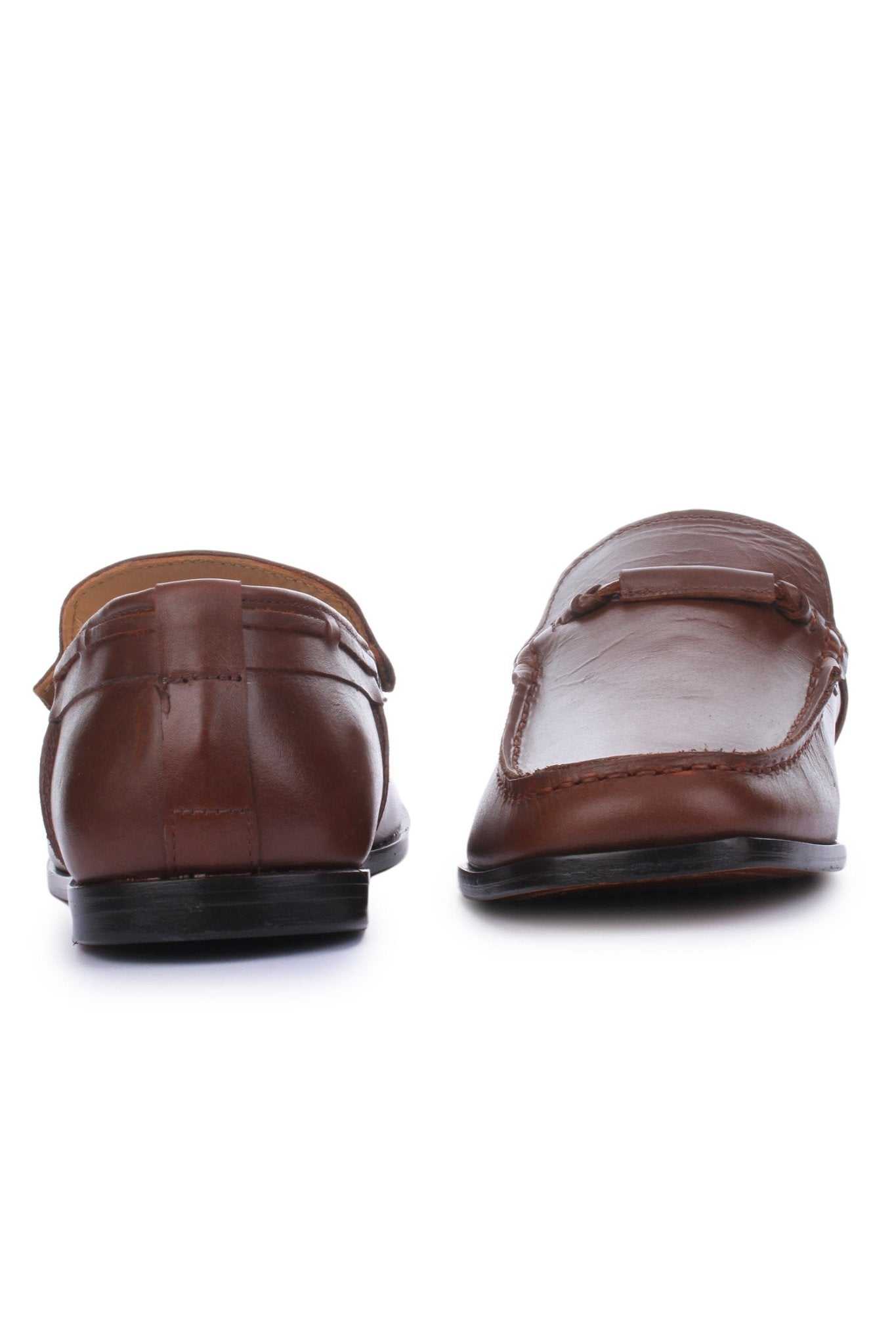Men's Leather Moccasin Toe Business Loafers - MENLL
