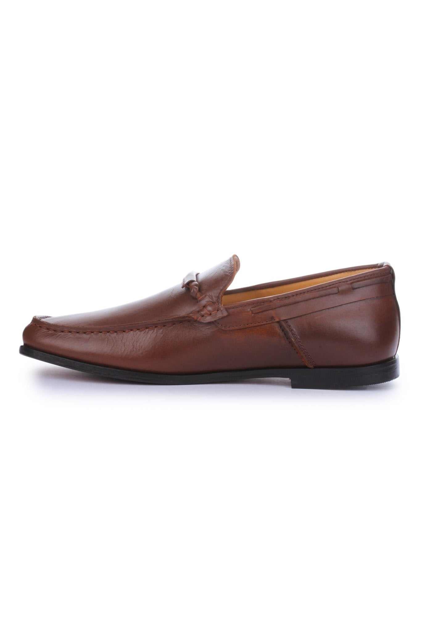 Men's Leather Moccasin Toe Business Loafers - MENLL