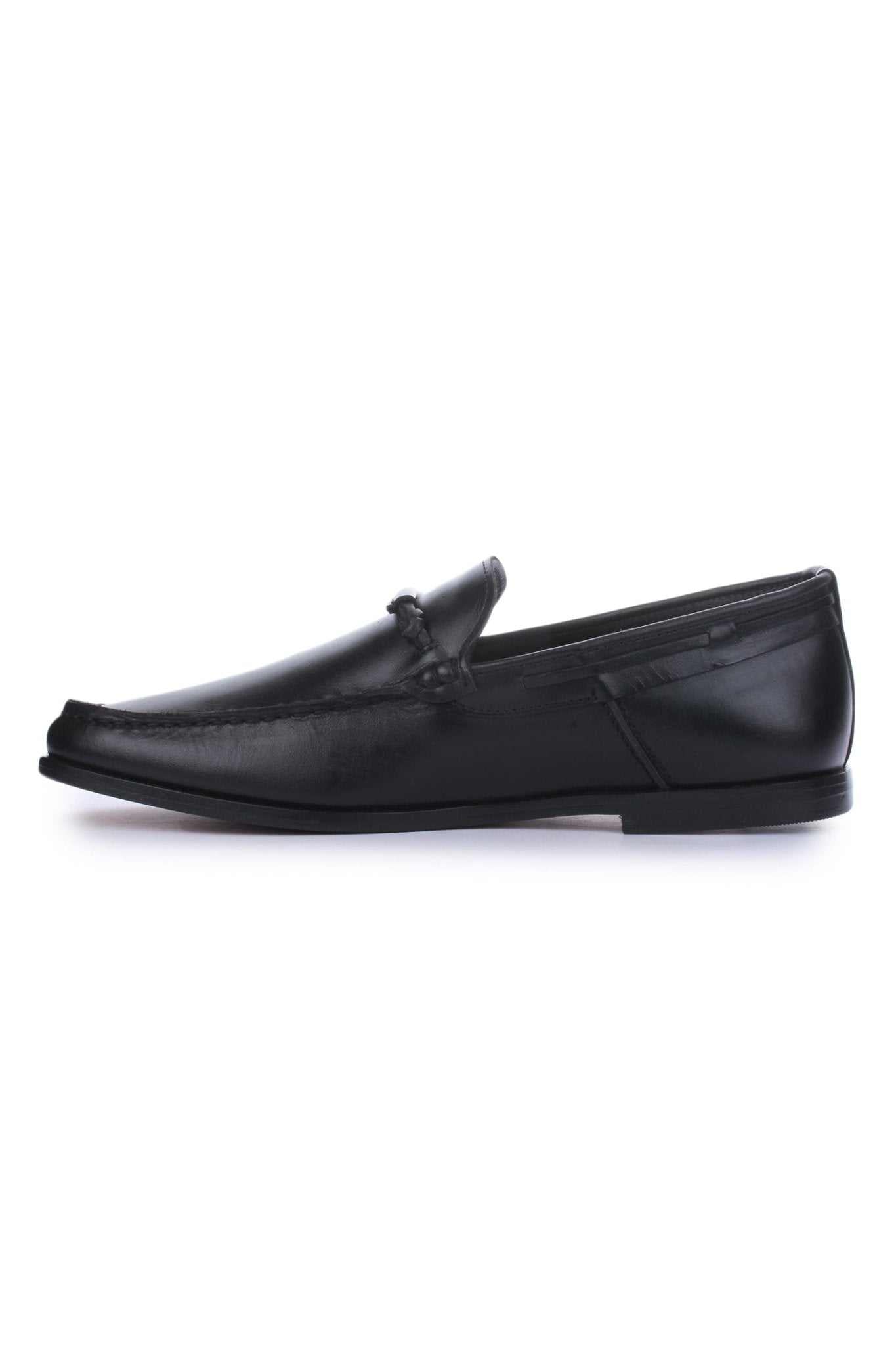 Men's Leather Moccasin Toe Business Loafers - MENLL