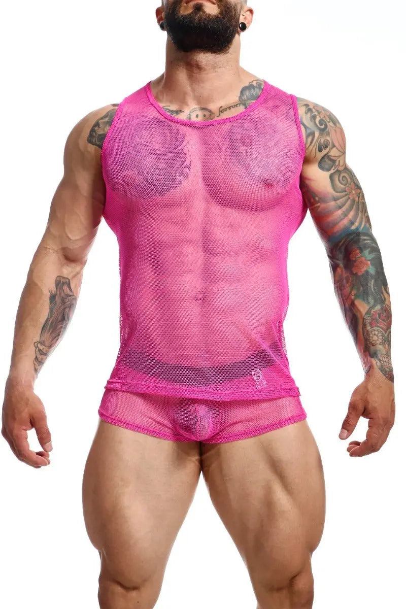 MOB Fishnet Boxer HotPink Final Sale by Malebasics