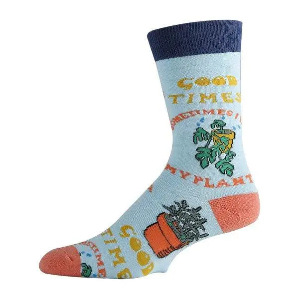 MENLL Premium "Wet My Plants" Socks Men's Crew Socks Activewear - Comfy & Fun by MENLL