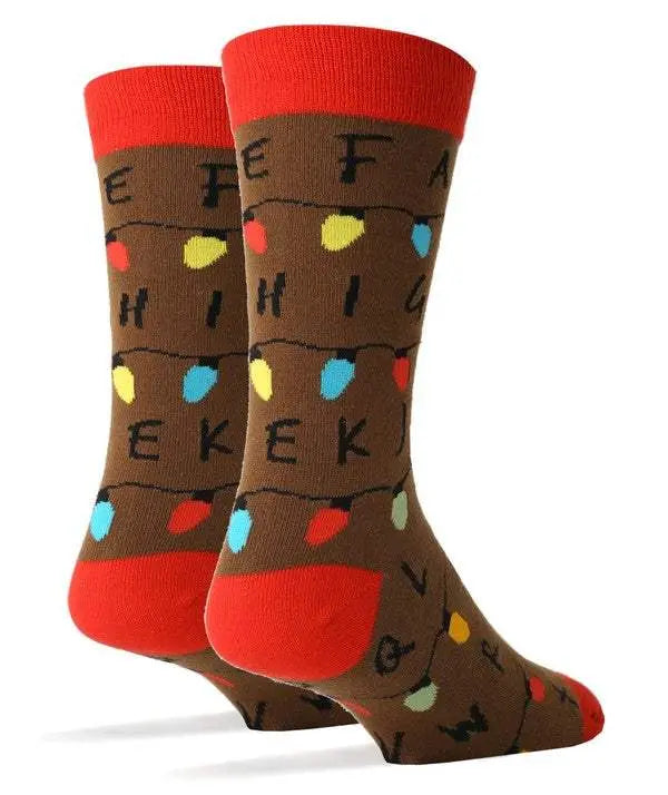 MENLL Christmas Cotton Crew Socks Men's Colorful Festive Holiday Socks by MENLL