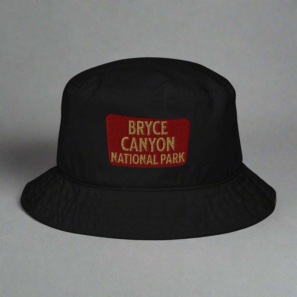 Bryce Canyon National Park Sign Embroidered Organic Bucket Hat - MENLL