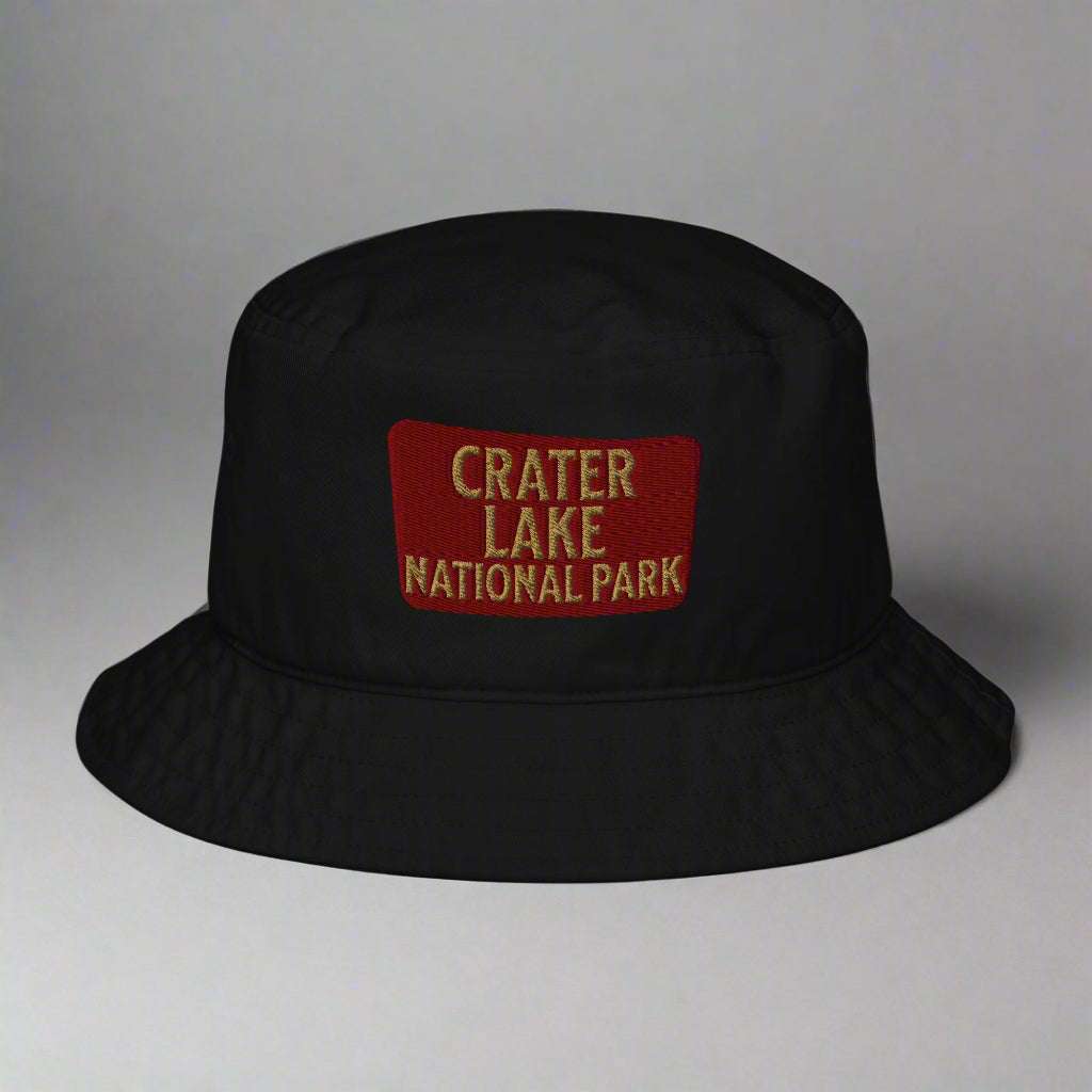 Crater Lake National Park Sign Organic Bucket Hat - MENLL