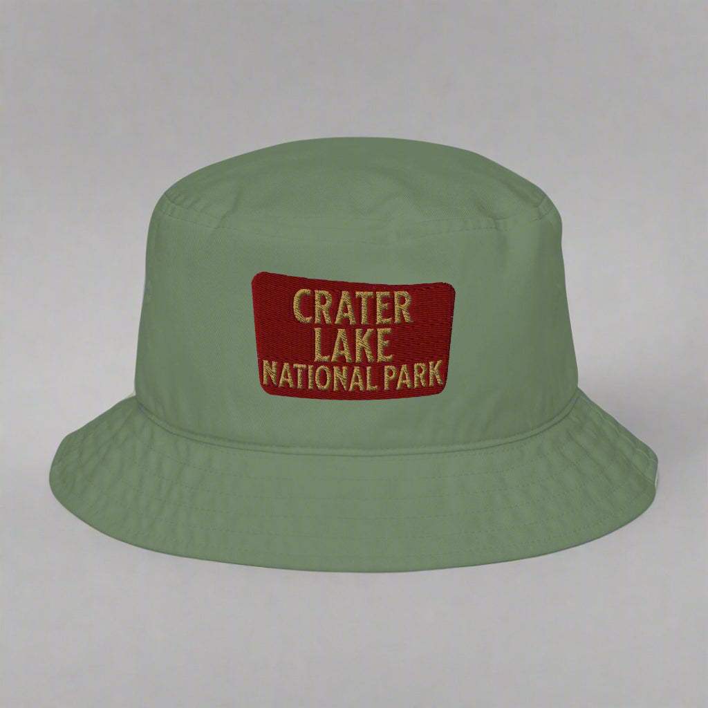 Crater Lake National Park Sign Organic Bucket Hat - MENLL