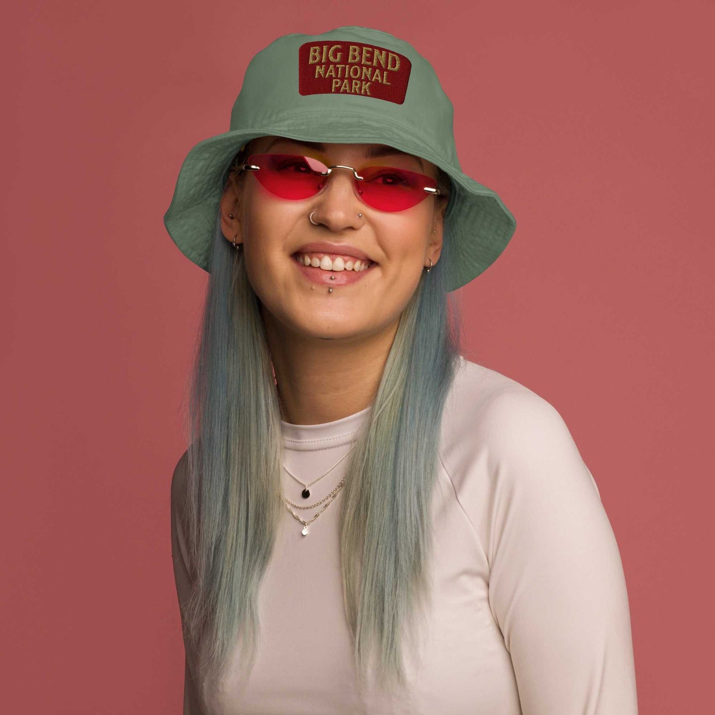 Big Bend National Park Sign Organic Cotton Embroidered Bucket Hat - MENLL