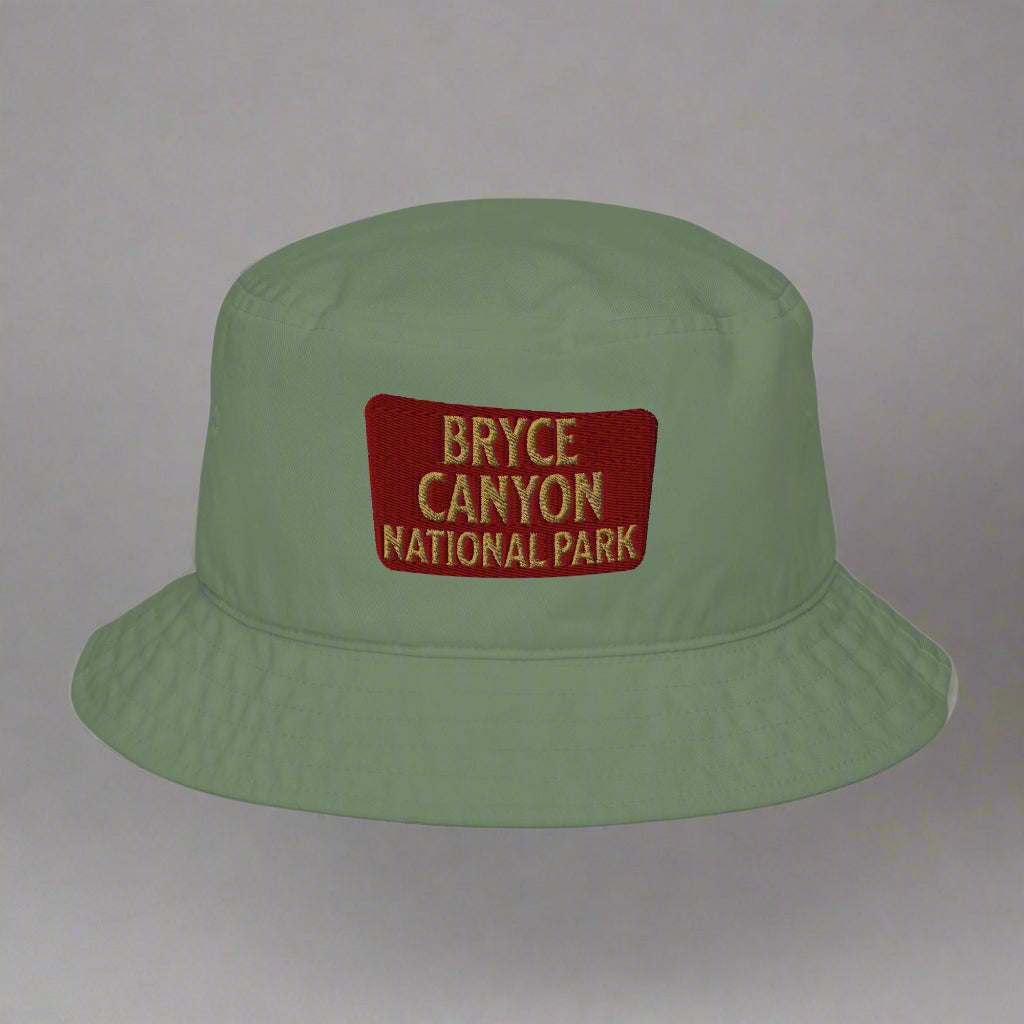 Bryce Canyon National Park Sign Embroidered Organic Bucket Hat - MENLL