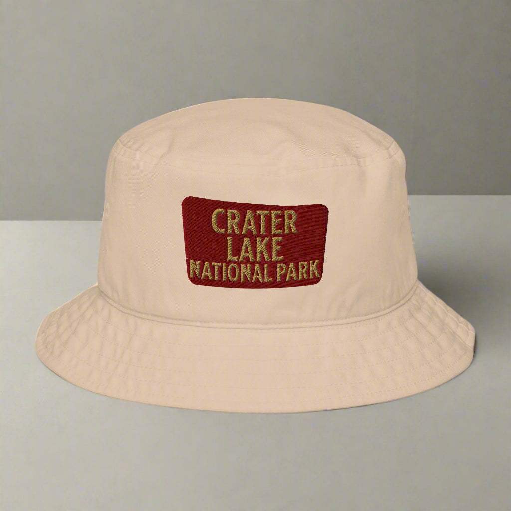 Crater Lake National Park Sign Organic Bucket Hat - MENLL