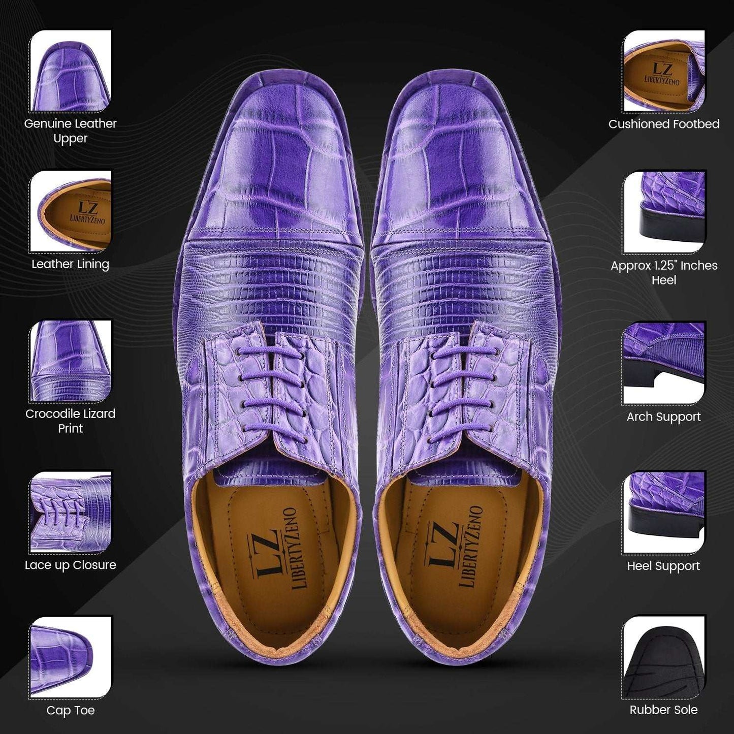 Owen Leather Oxford Style Dress Shoes - MENLL