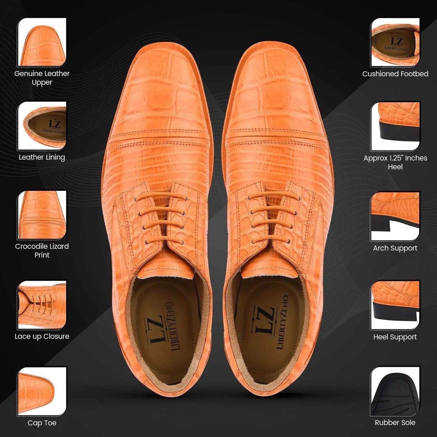 Owen Leather Oxford Style Dress Shoes - MENLL