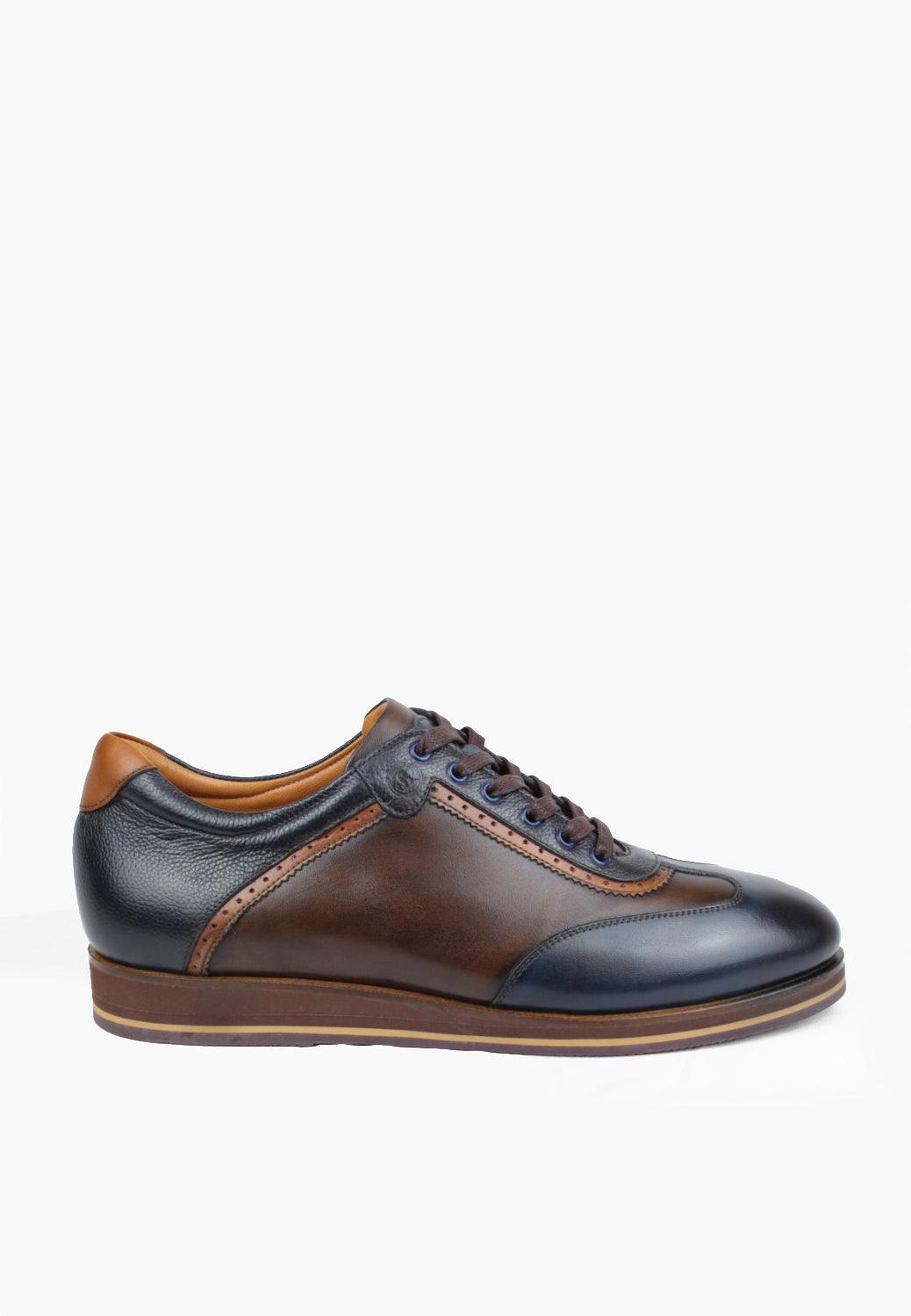 Princeton Sneaker Navy Brown by SEPOL Shoes