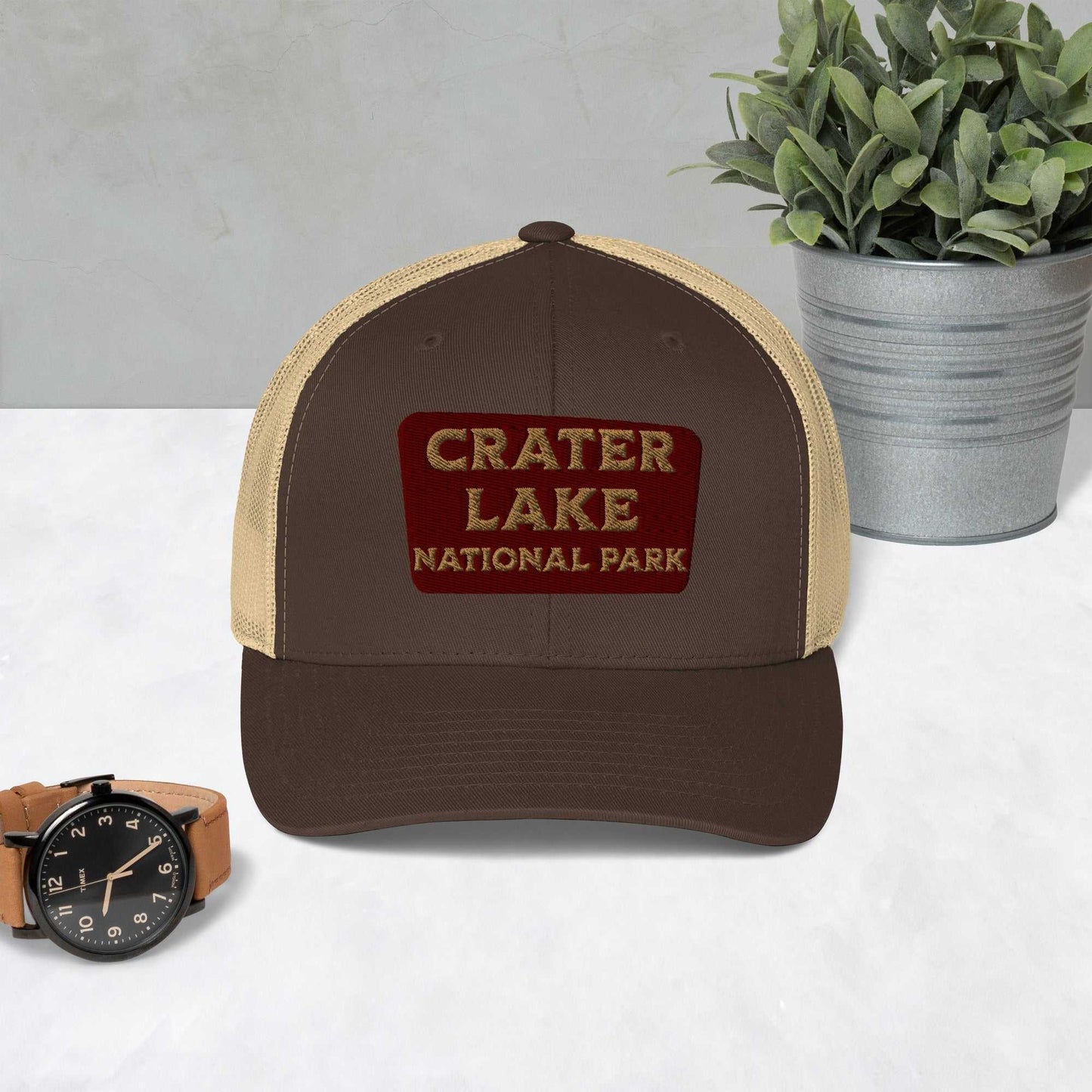 Crater Lake National Park Embroidered Trucker Hat - MENLL