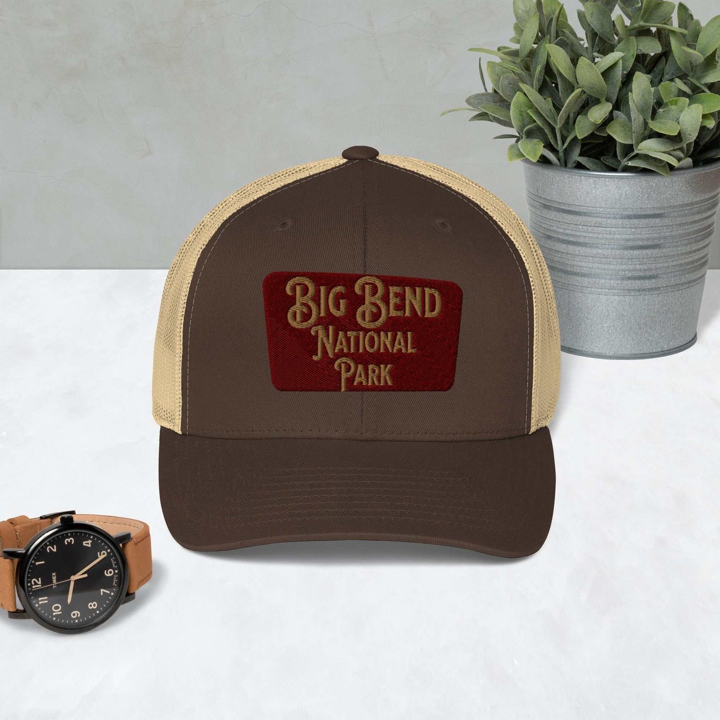 Big Bend Embroidered National Park Sign Trucker Hat - MENLL