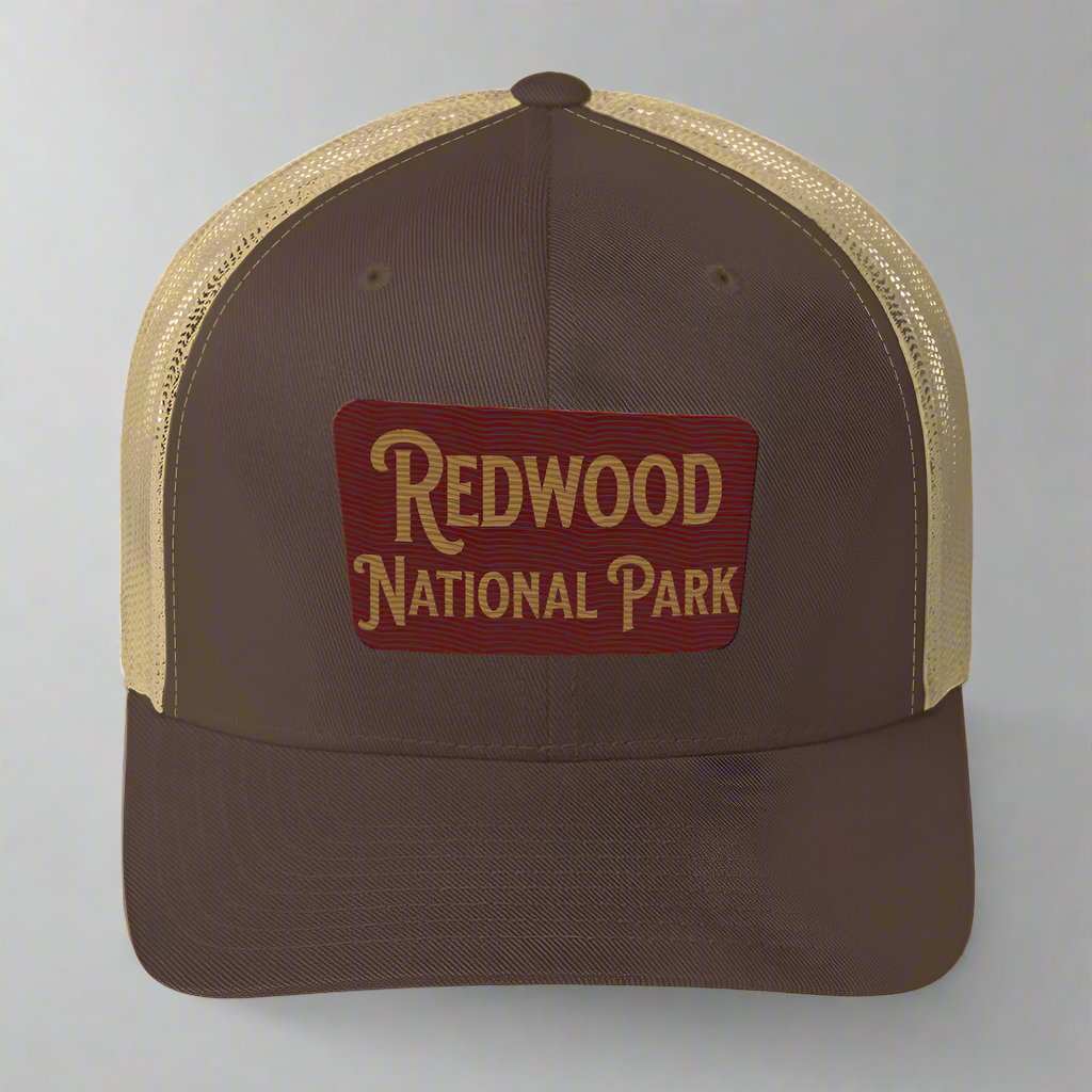 Redwood Embroidered National Park Sign Hat Trucker Cap - MENLL