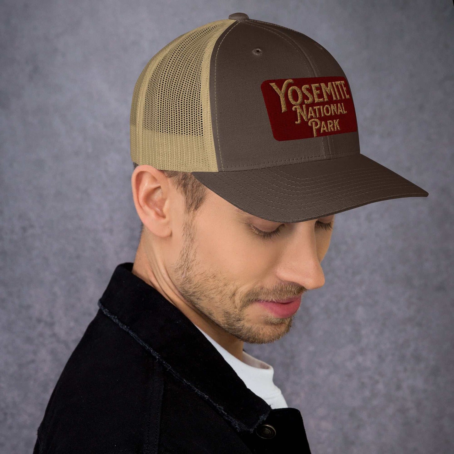 Yosemite Embroidered National Park Sign Trucker Hat - MENLL