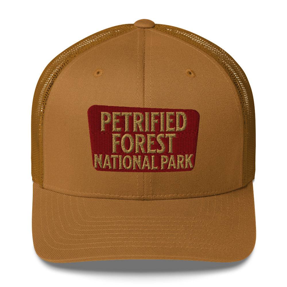 Petrified Forest National Park Sign Embroidered Trucker Hat - MENLL