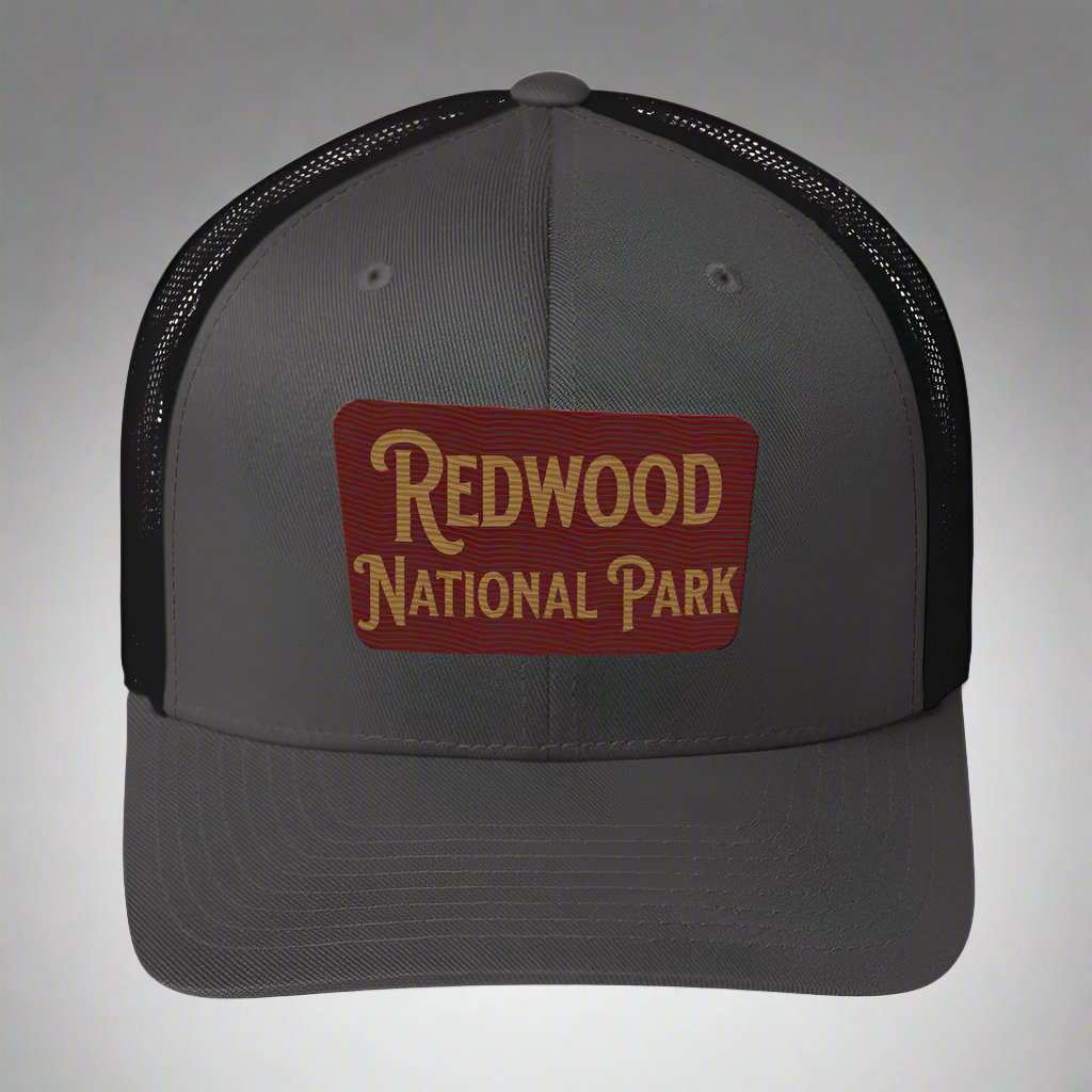 Redwood Embroidered National Park Sign Hat Trucker Cap - MENLL