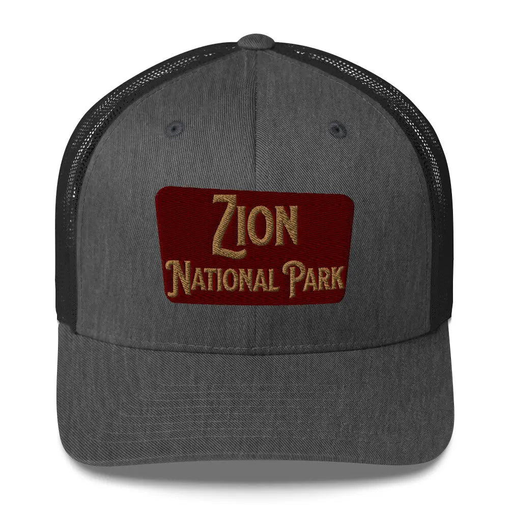 Zion National Park Sign Trucker Cap by Park Service Apparel