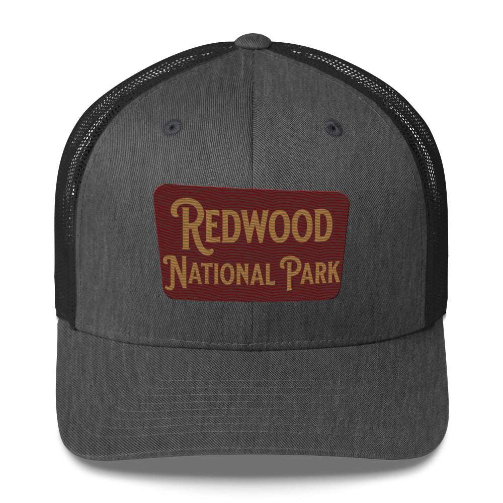 Redwood Embroidered National Park Sign Hat Trucker Cap - MENLL